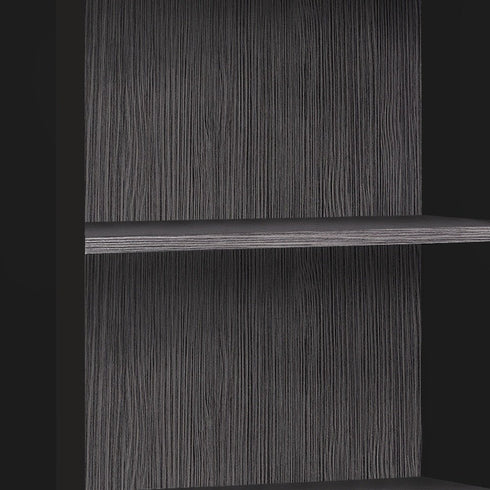 11.75" x 23.75" x 47.5" Cappuccino Particle Board Adjustable Shelves Bookshelf